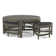 Table basse en rotin avec bancs Raffles