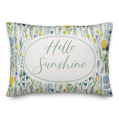  Housse de coussin rectangulaire d'extérieur Hello Sunshine