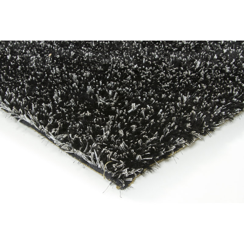 Dior Brown Area Rug, Rectangle 9' x 13', Black and Gray
