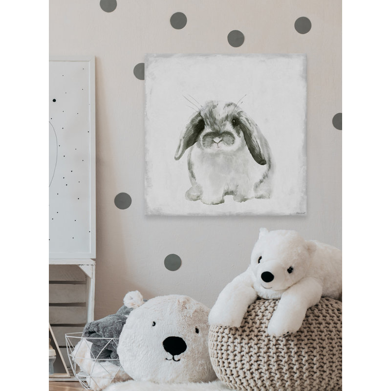 «Bunny Mustache», reproduction sur toile tendue, H 48 po x l 48 po x 1,5 po