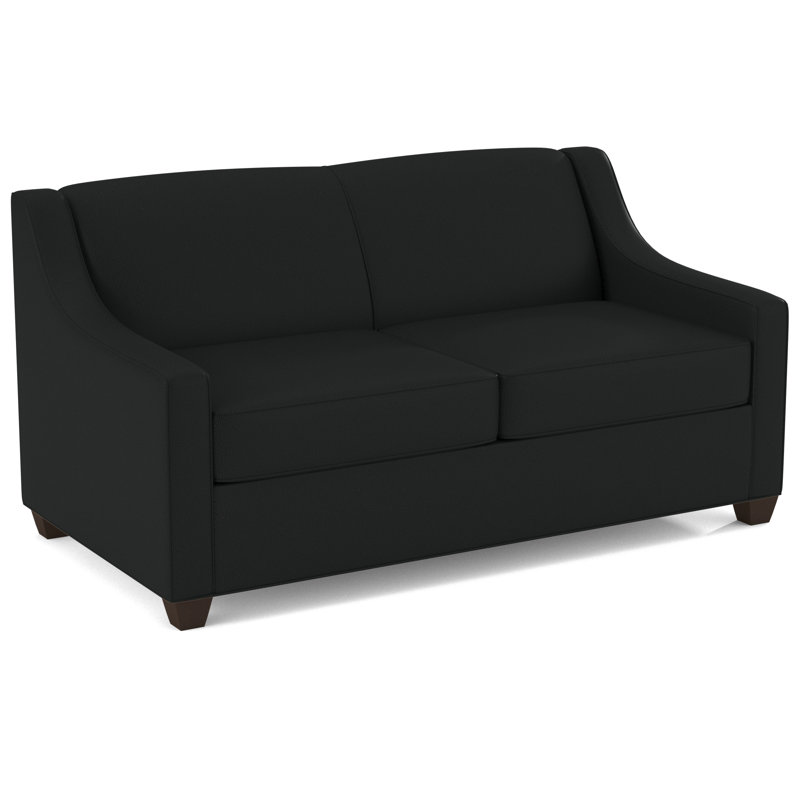 Phillips 68" Recessed Arm Sofa Bed with Reversible Cushions, Dillon Black, Cafelle, Hybrid