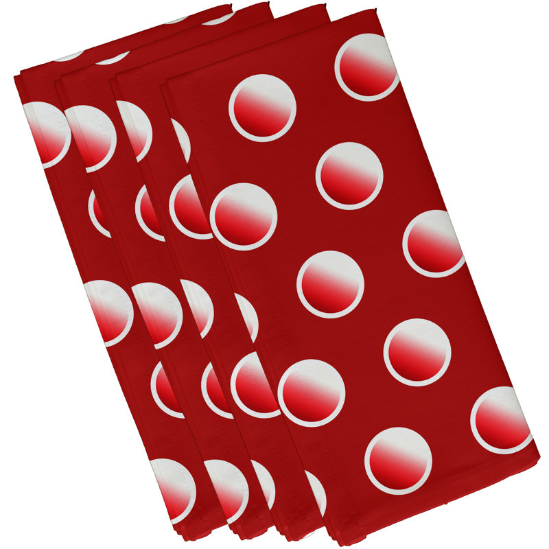 Ensemble de serviettes 22 "Dip Dye Dots, Rouge