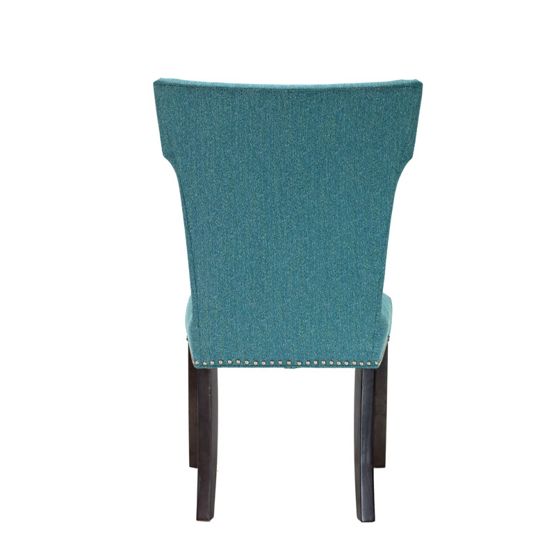 17'' H Upholstered Side Chair, Turquoise
