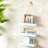Hanging Wall Planter - 16 Inch Three Tier Plant Hanger For Succulent Indoor Herb Planter Modern White Boho Metal Wall Plant Holder Decor, Vertical Garden Hanging Planter Shelf Large Outdoor