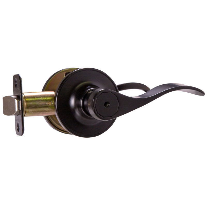 Springdale Pro Series 2-Way Adjustable Privacy Door Lever with Round Rosette