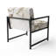 White Botanical Elegance III - Fauteuil rembourré contemporain, fauteuil d'appoint blanc-1290158892