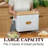 Extra Large Bread Box,Metal White Pattern Embossed Bread Storage Container Bin with Bamboo Lid,(Honeycomb)