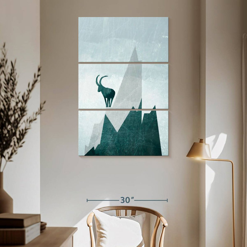 Brampt Blue Mountain Goat, 65" H x 42" W