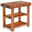 Acacia Wood Shoe Rack Bench 3-Tier Shoe Organizer 50X28x45cm-Teak