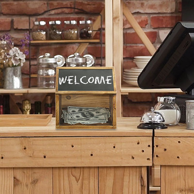 Boîte de rangement rustique en bois rustique