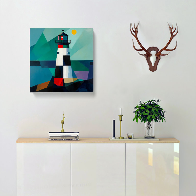 Lighthouse Suprematism No.9 - Wrapped Canvas, 35cm H x 35cm W x 3cm D