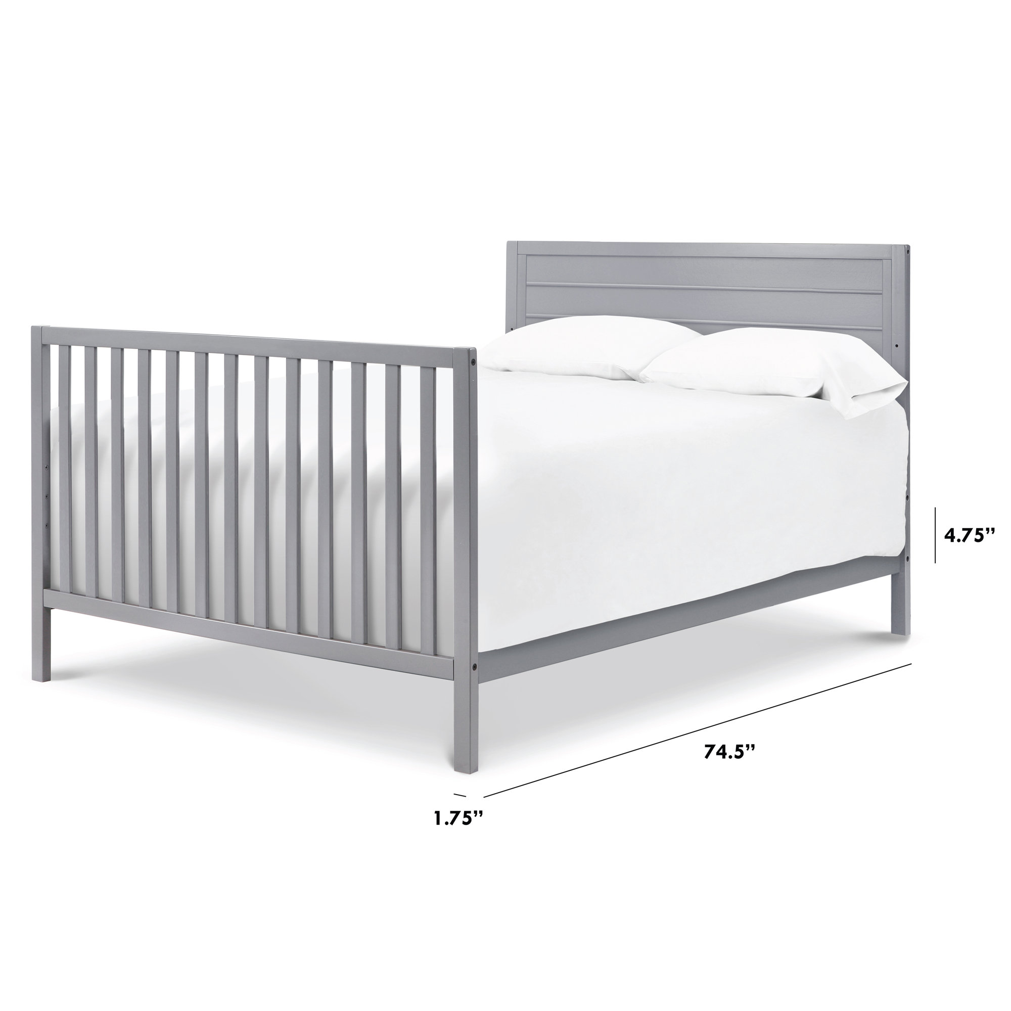 Full Bed Rails, Gray
