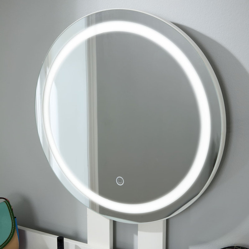 4 Drawer LED Mirror White Dressing Table & Stool Set