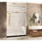 Shower Door 56 - 60"w X 76"h, 1/4"(6 Mm) Clear Tempered Glass, Brushed Gold Finish, American Design For Bathroom, Stainless Steel Handle, Proof Film, Large Wheels And Round Tracks, Fashionable Easy