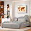 Lit plateforme avec tête de lit en forme d'ours et poche de rangement pour le lit-106340322-106340324