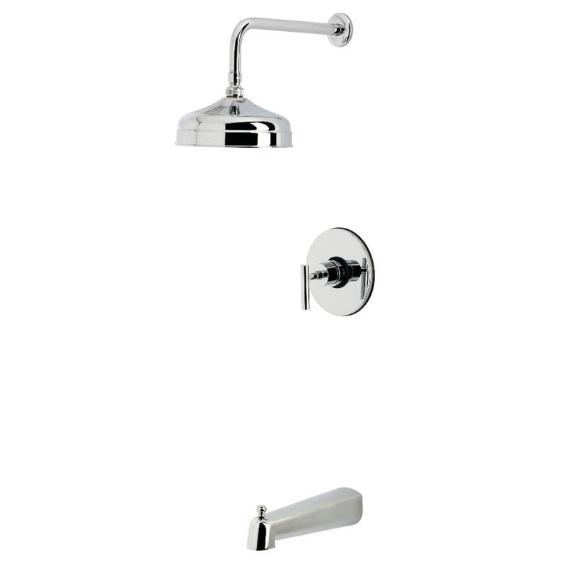 Kingston Brass Manhattan Single-Handle Pressure Balanced Tub and Shower Faucet, Polished Chrome