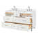 Ariel Monroe 61 Inch Double Rectangular Sink Bathroom Vanity With Pure White Quartz Countertop In White
