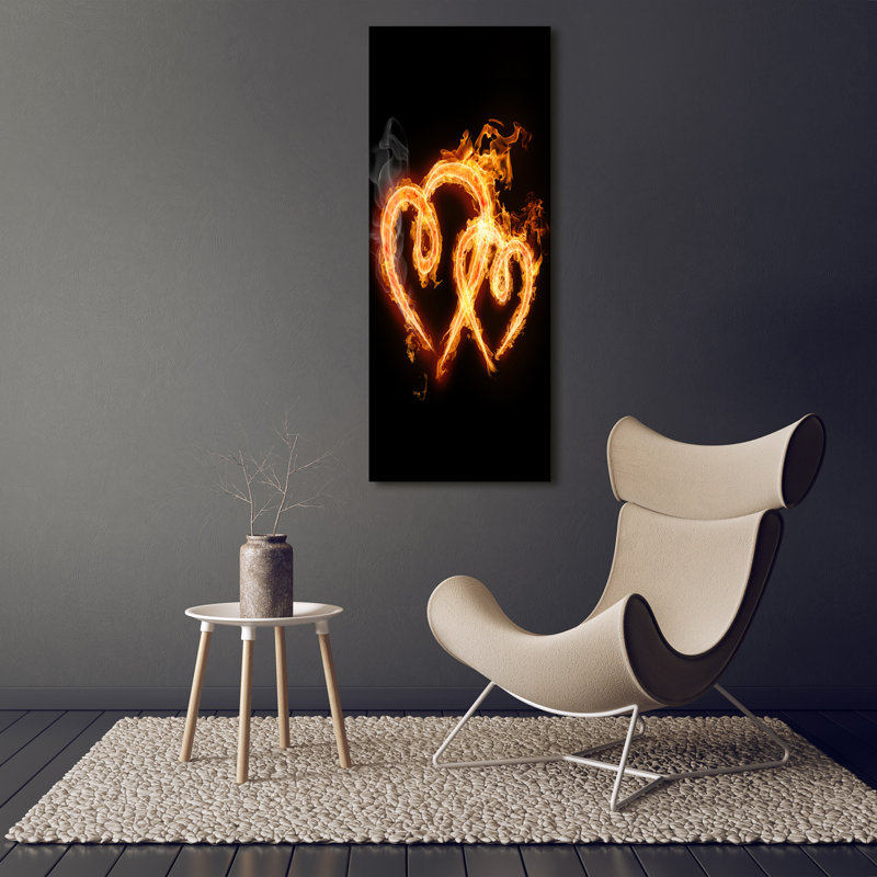 Burning Hearts - Wrapped Canvas Print