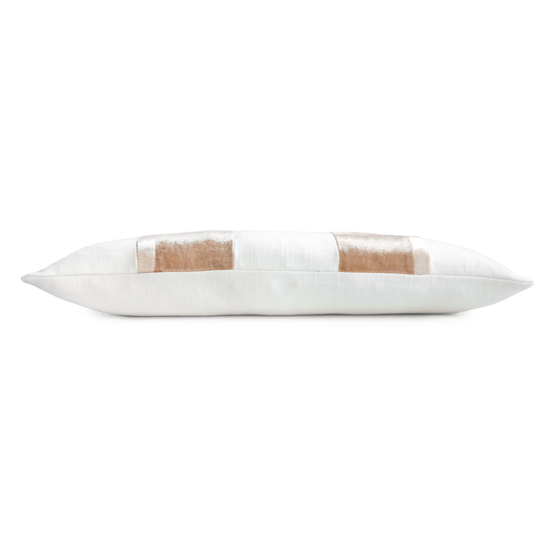 Stripe Lumbar Pillow Cover & Insert, Latte, 12" x 24"
