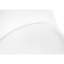 Chaise de bureau ergonomique - Revêtement en similicuir blanc, hauteur réglable, base pivotante pour ordinateur, siège à 360 degrés