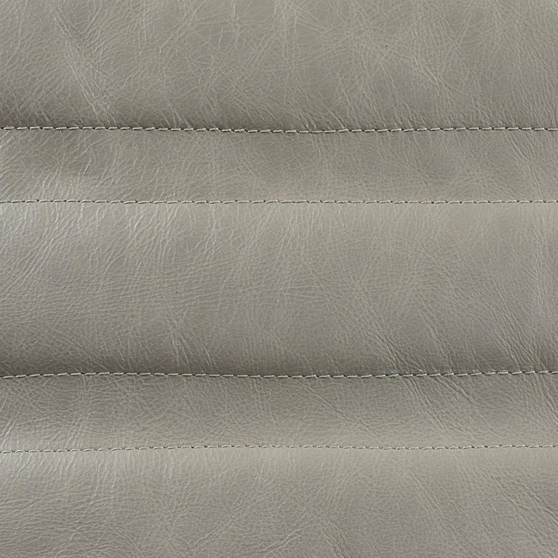 Chaise d'appoint pivotante Khalial, Similicuir gris