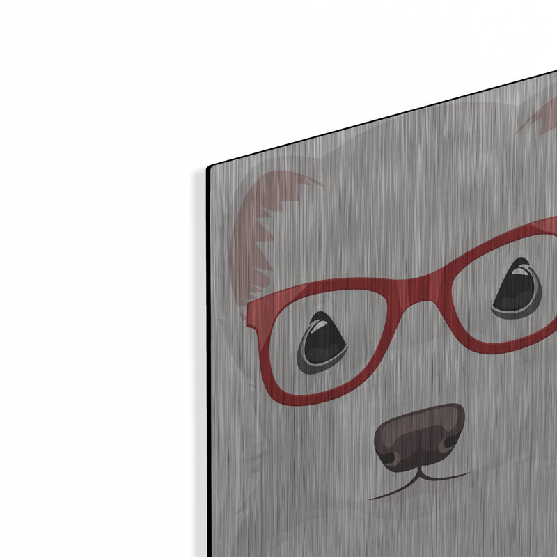 "Furet portant des lunettes de hipster 4" par Furbaby Affiliates, H 16 po x l 12 po