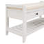 Range-chaussures avec siège rembourré et tiroirs, banc de rangement polyvalent pour hall d'entrée (blanc)-1403482656