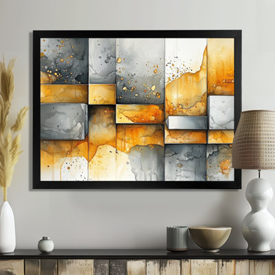 «Geometric Pulse Of Hard Edge Paint», impressions abstraites encadrées