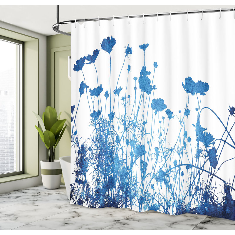 Ensemble de rideau de douche + crochets, H 69 po x l 105 po