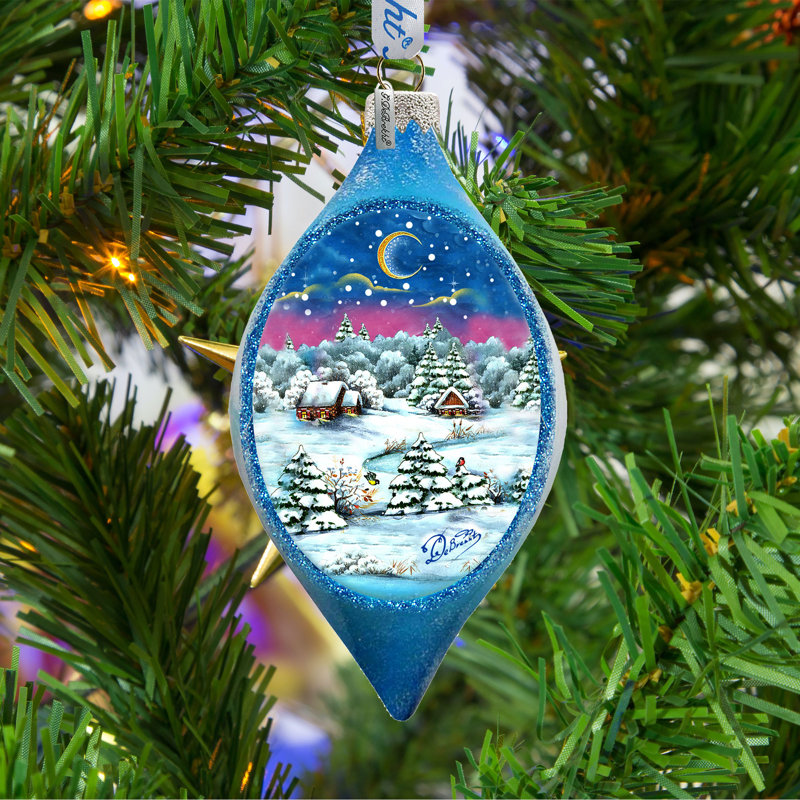 3.5'' Glass Hanging Figurine Ornament