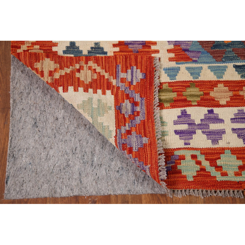 Tapis kilim en laine tissé à la main 8 x 12