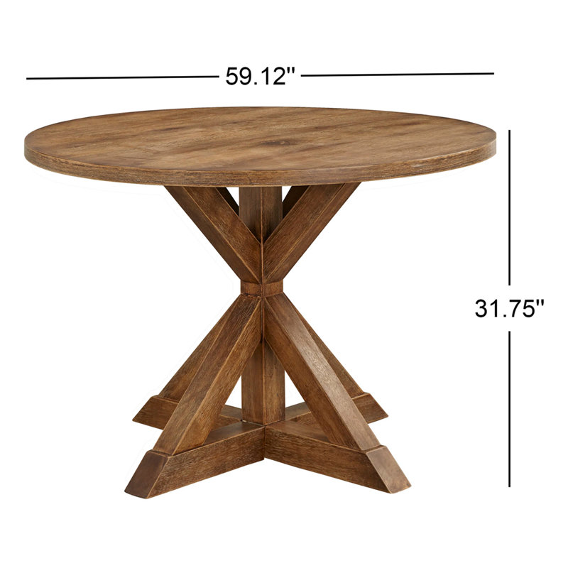 Table de salle à manger Korth, H 31,75 po x P 59 po x l 59 po