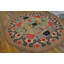 Antique American Hooked Usa Wool Ivory Beige Cream White Rug