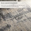 Tapis crème à poil long à motif abstrait Mccollister-839795369