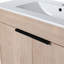 Armoire de salle de bain autoportante 36 po, chêne clair, 2 portes à fermeture douce, tablette réglable, poignées en métal à l'intérieur du meuble-lavabo,