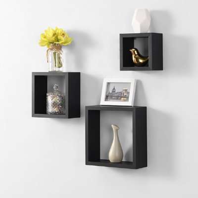 Chaisty 3 Piece Square Floating Shelf