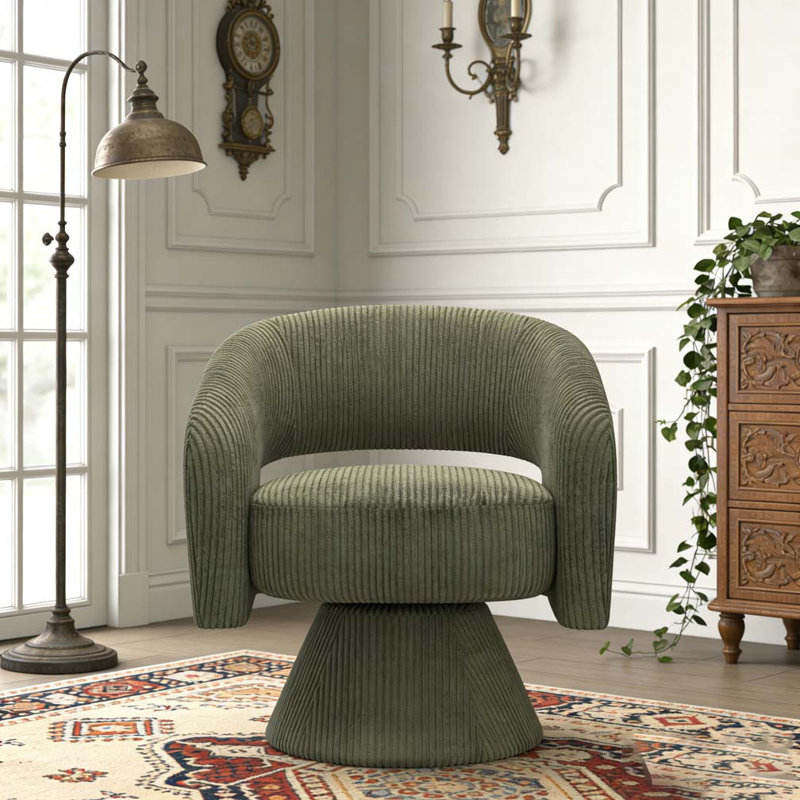 Fauteuil demi-tonneau, fauteuil d'appoint pivotant