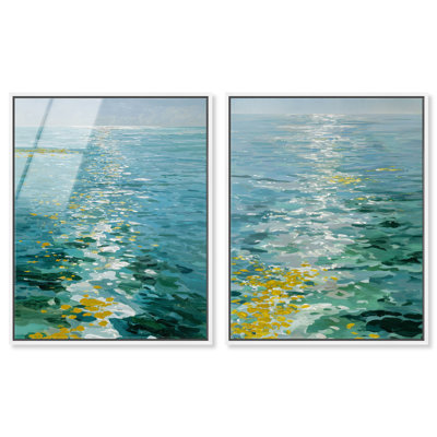 Décoration murale de bureau Calm Waters par Art Remedy, ensemble de 2