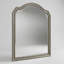 Miroir Perséphone rustique aux tons naturels, 122 cm (L) x 110 cm (H), style classique, encadré de bois et à arc.