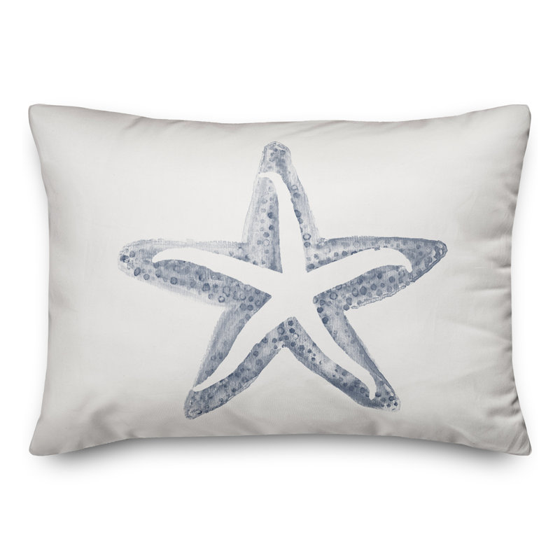  Simple Starfish Rectangular Pillow Cover & Insert, Navy