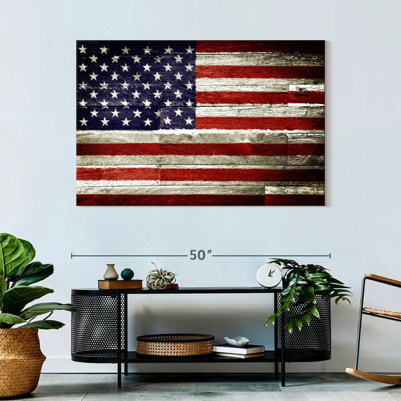 Borges American Flag Rustic, 32" H x 48" W