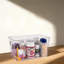 Bacs et organisateurs de rangement en plastique transparent pour garde-manger, réfrigérateur, salle de bain et armoire - Contenants empilables robustes