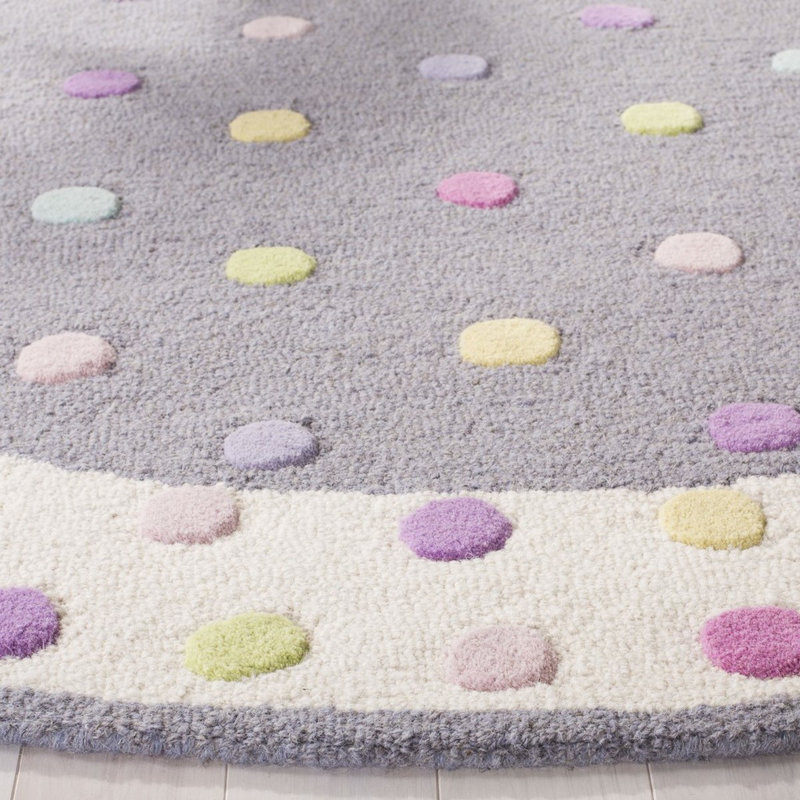 Tapis indien en laine touffeté à la main Gosselin, Rond 3 pi