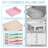 Rolling Storage Cart with Drawers,Utility Cart With 8 Drawers and Wooden Tabletop,Plastic Storage Drawers,Craft Storage
