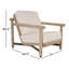 Fauteuil en teck Inessa, housse de meuble incluse