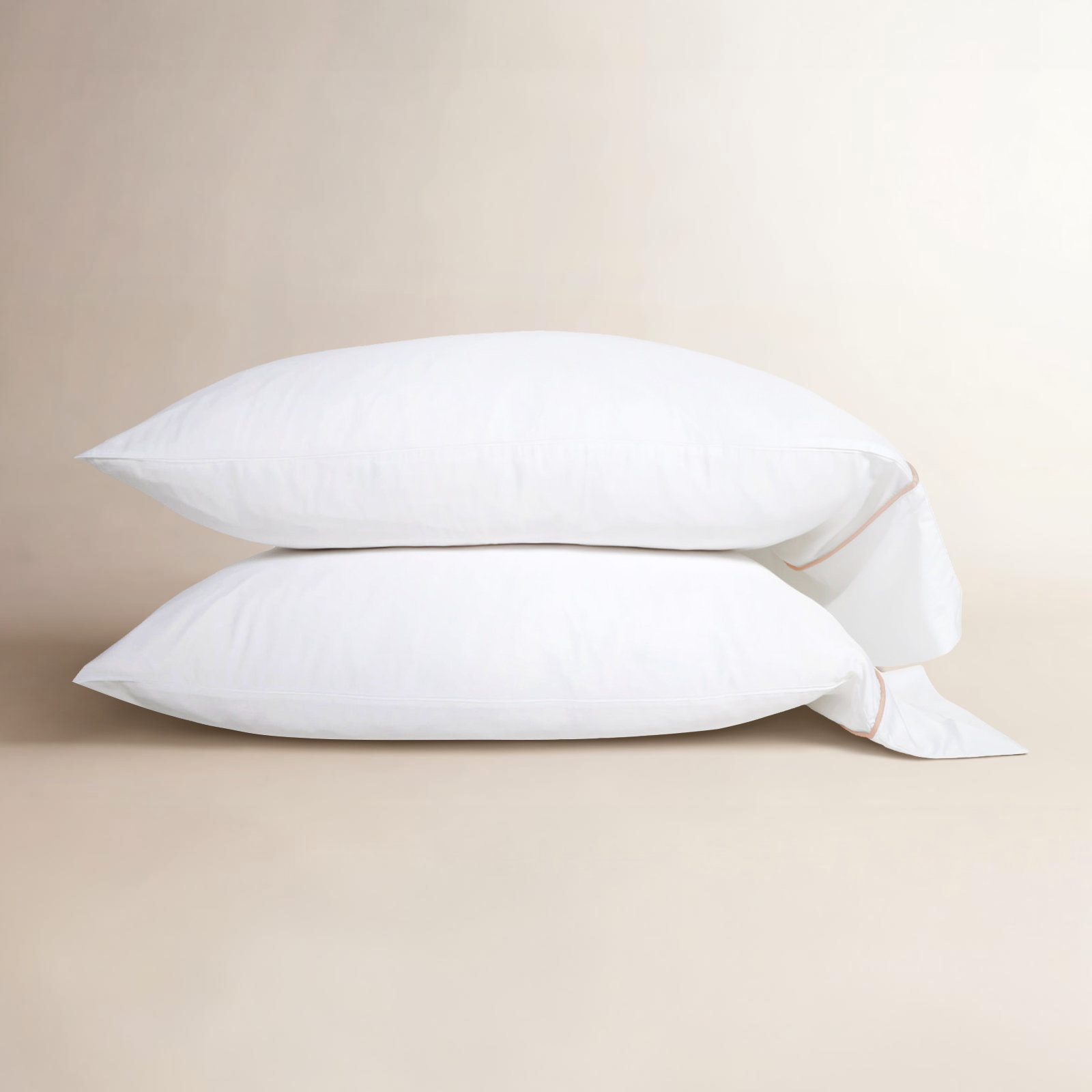 Sheena Pillowcase, King, White/Pink