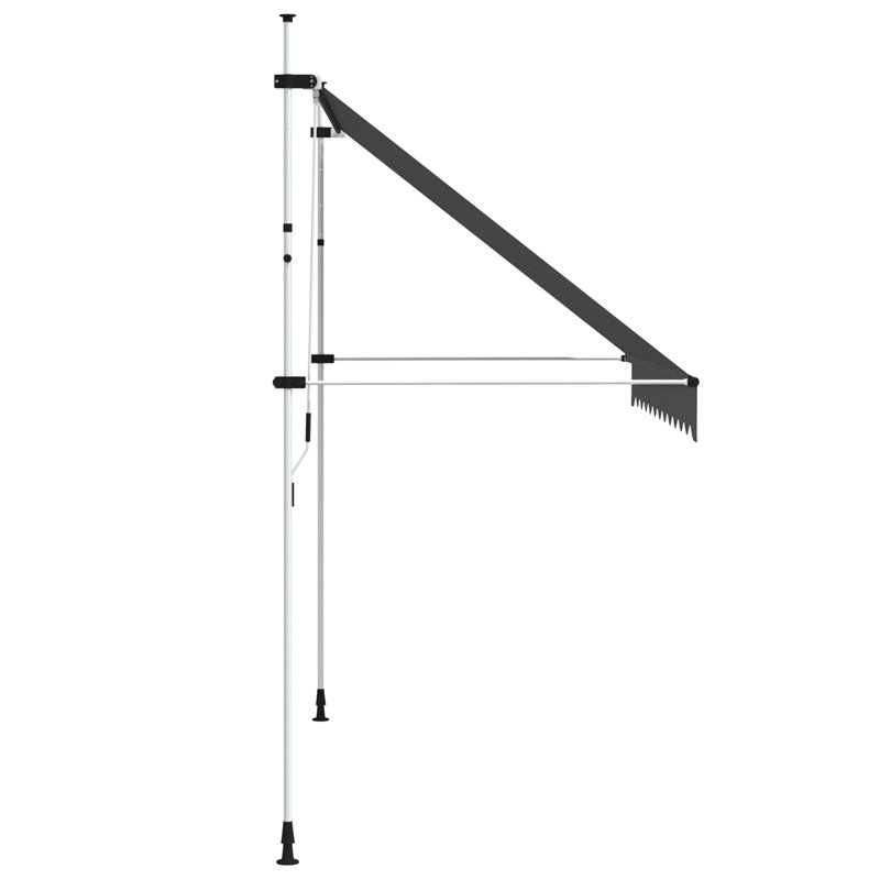 Rollox Retractable Patio Awning, Anthracite, 300cm W x 100cm D