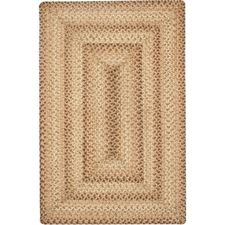 Damaj Braided Non-Shedding Premium Jute Brown/Cream Rug