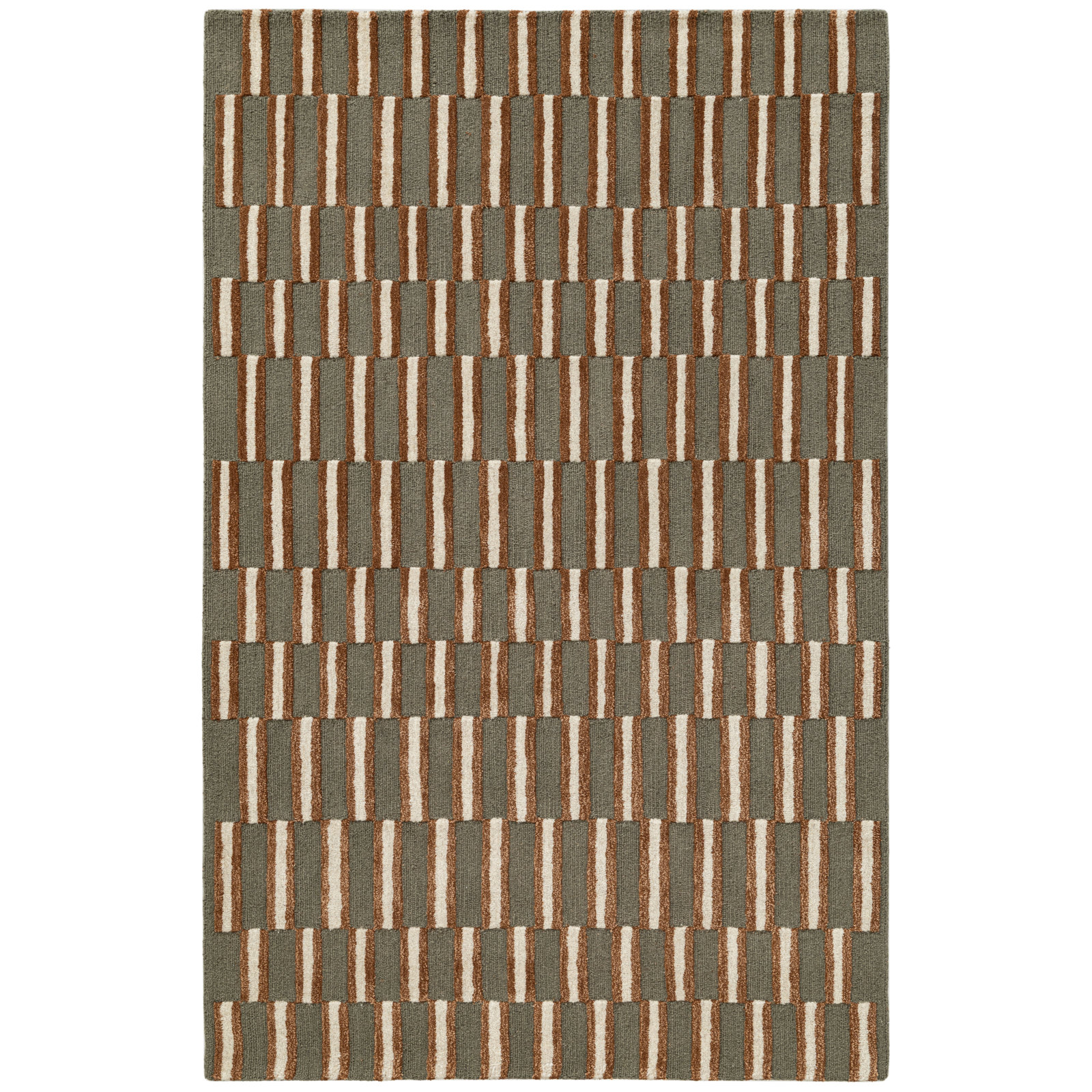 Watson Hand-Tufted Striped Rug, Rectangle 5' x 8'