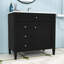 Ensemble de meuble-lavabo simple autoportant avec lavabo en céramique et tiroirs de rangement Eliga-1822293289